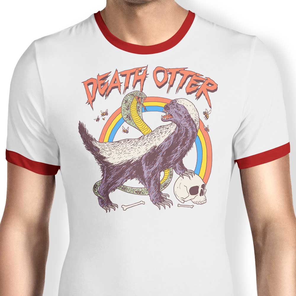 Death Otter Design Men's Ringer Style T-Shirt