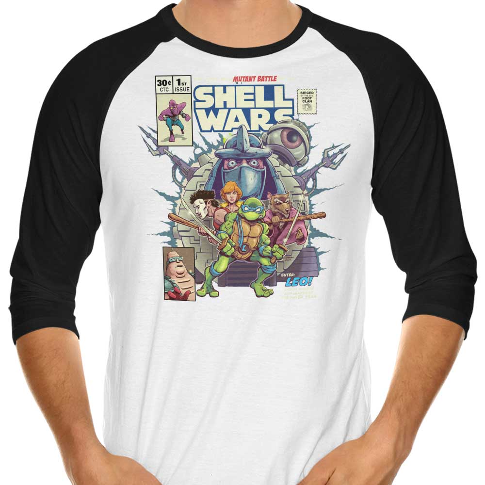 Shell Wars Stylish 3/4 Sleeve Raglan T-Shirt by B-Fan