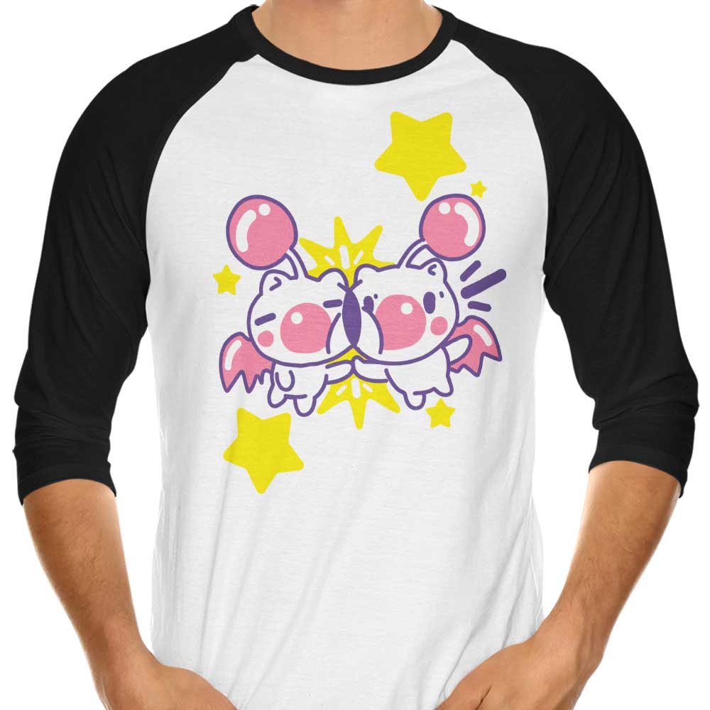 Stick Friends Three - Quarter Sleeve Raglan Style T - Shirt for Casual Wear