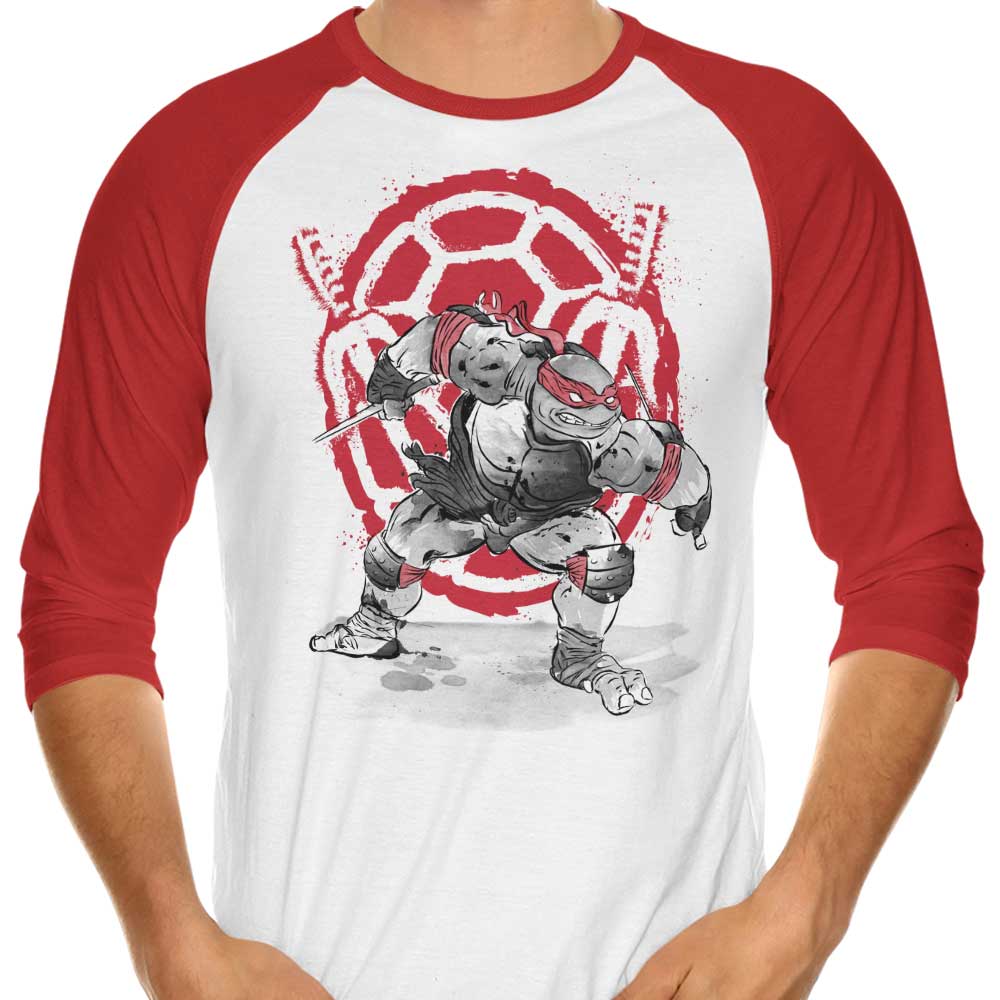 Dr. Monekers Sai Sumi-e Style Three - Quarter Sleeve Raglan Casual T - Shirt