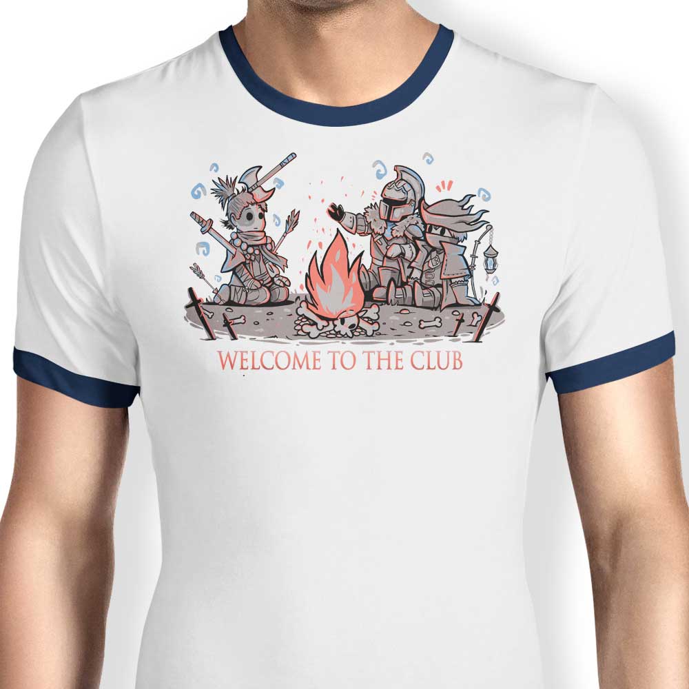 TechraNova's Men's Welcome to the Club Classic Ringer T-Shirt