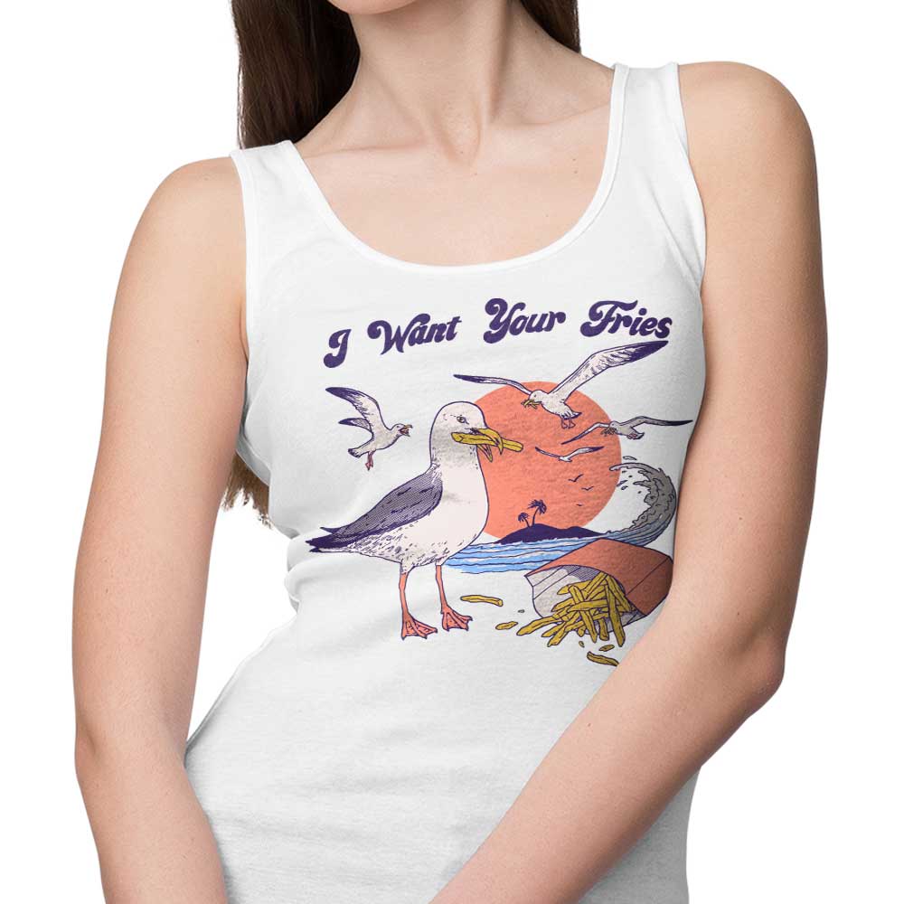 Cool 'I Want Your Fries' Men's and Women's Unisex Tank Top for Fashionable Wear