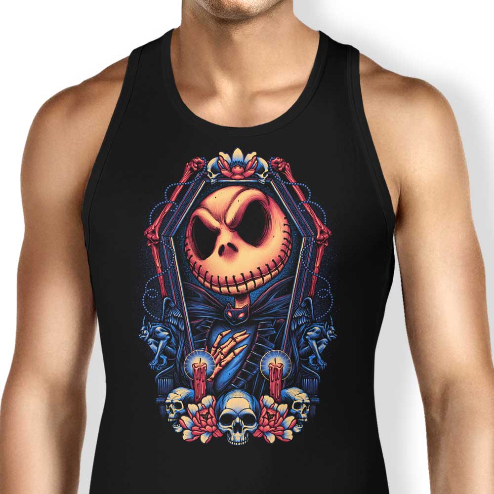 Framed Pumpkin King Design Men's and Women's Unisex Stylish Tank Top