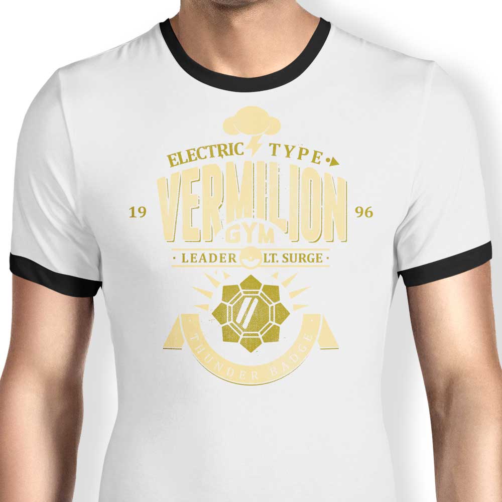 Azafran's Men's Vermillion City Gym Ringer T-Shirt in S - 4XL Sizes
