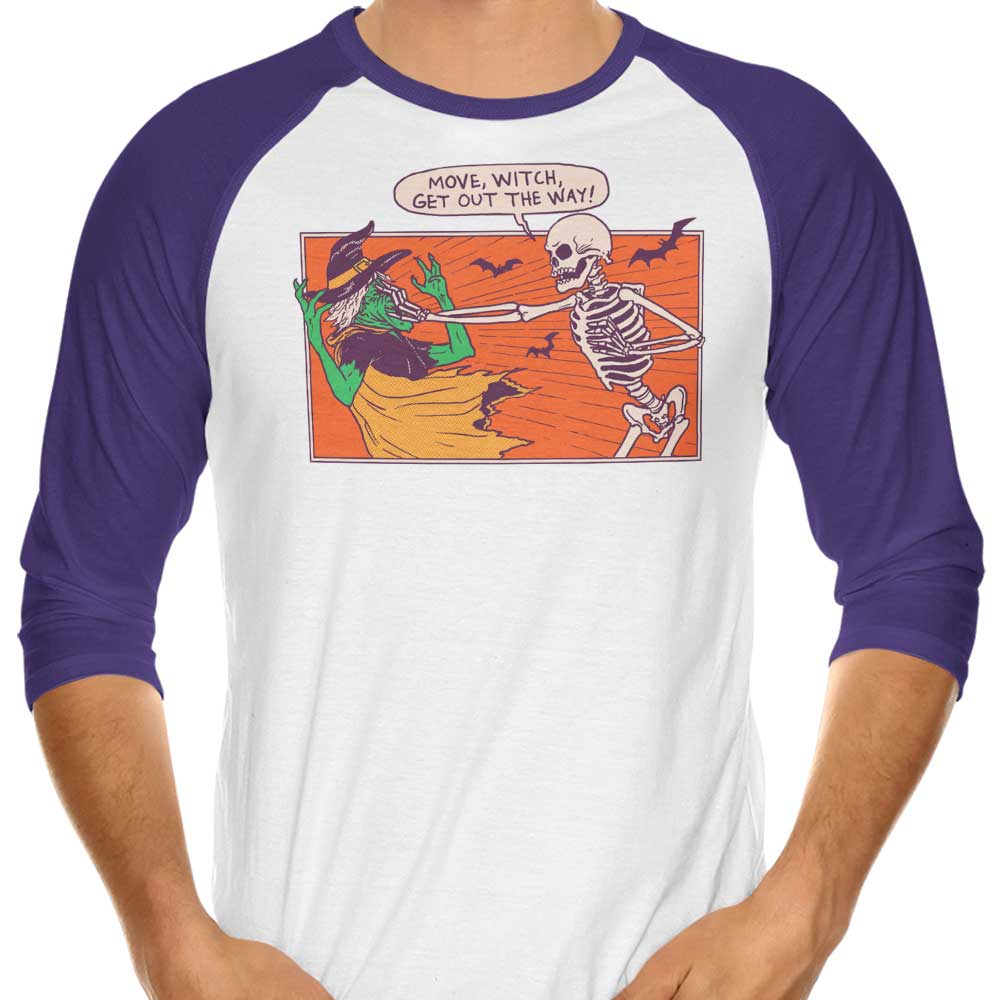 Move Witch Stylish 3/4 Sleeve Raglan Casual T-Shirt for Everyday Wear