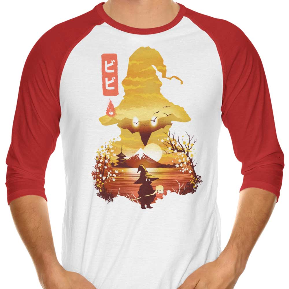 Vivi Ukiyo-e 3/4 Sleeve Raglan Casual T-Shirt