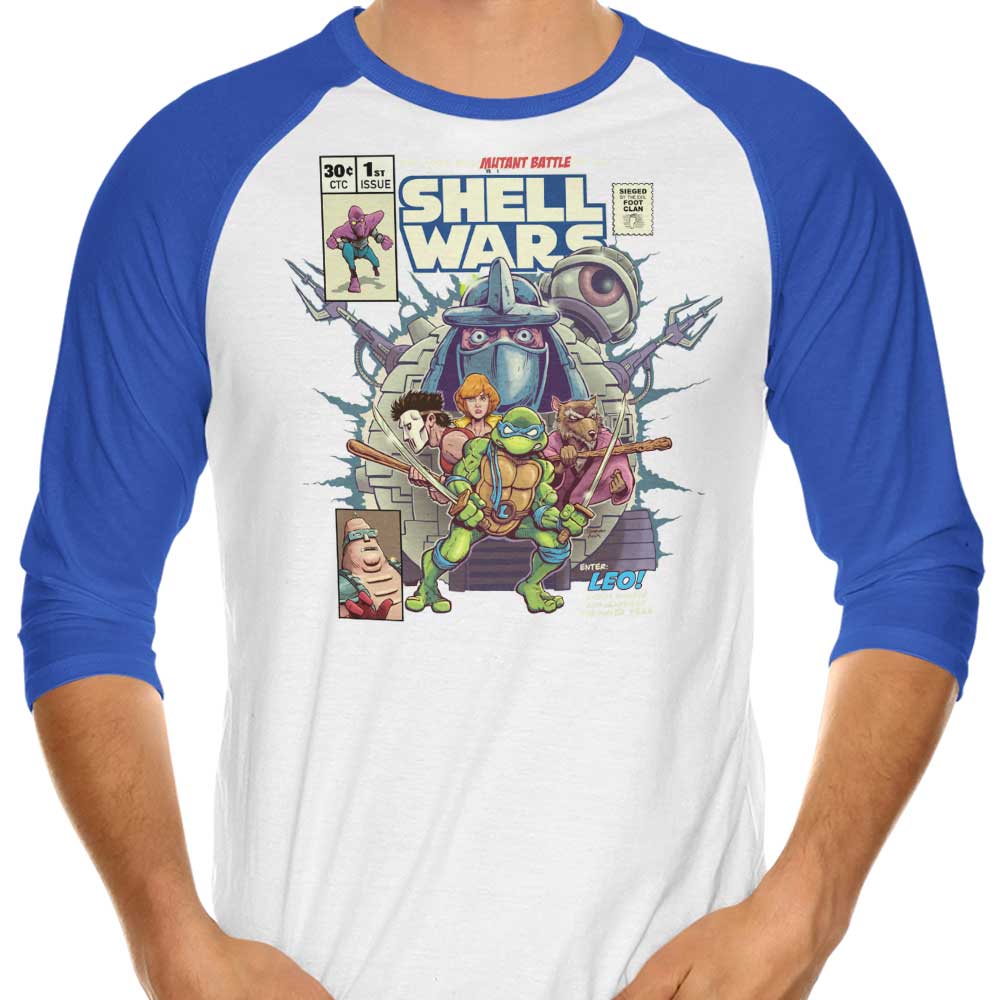 Shell Wars Stylish 3/4 Sleeve Raglan T-Shirt by B-Fan