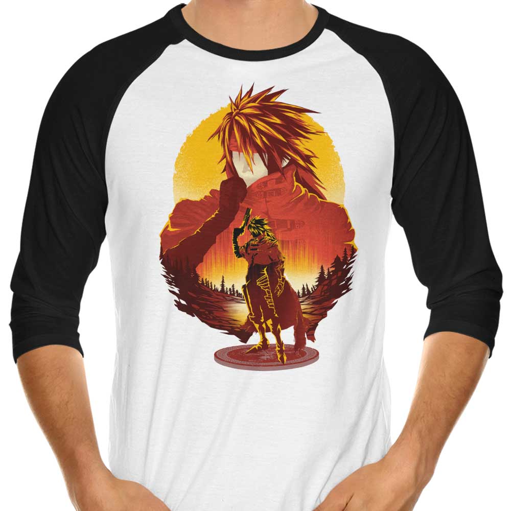 Hypertwenty Crimson Sunset Three - Quarter Sleeve Raglan Style T - Shirt for a Stylish Look