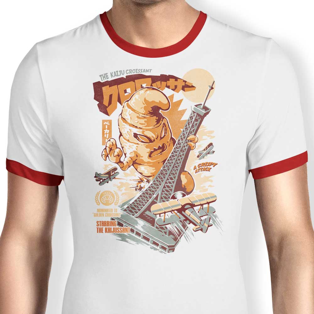 Ilustrata's Kaiju Croissant Design Men's Classic Ringer T - Shirt
