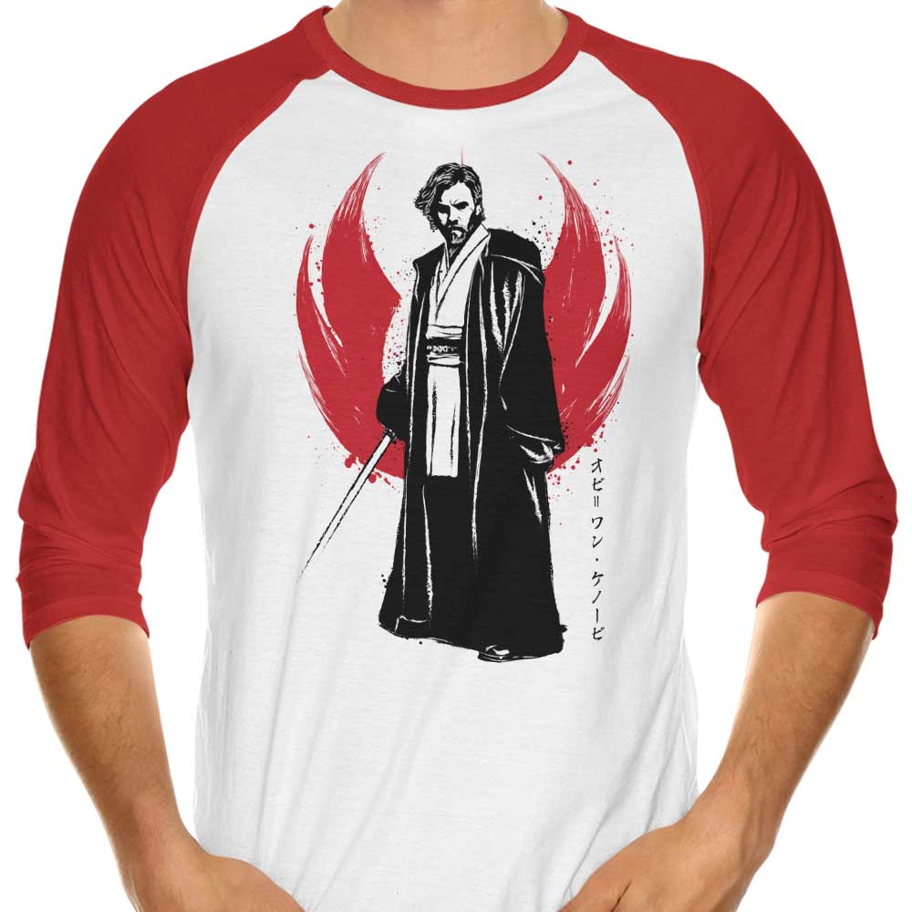 Dr. Monekers' General Sumi-e 3/4 Sleeve Stylish Raglan T-Shirt