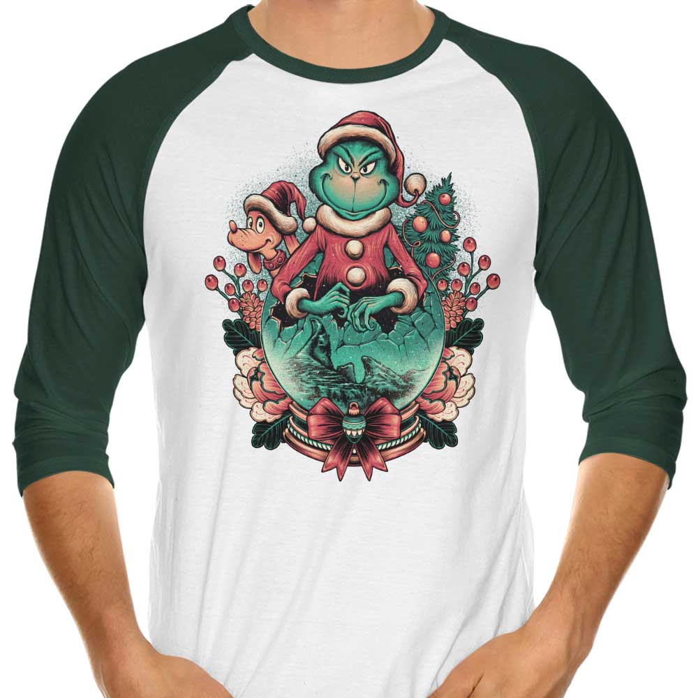3/4 Sleeve Raglan T-Shirt - Not in the Christmas Spirit
