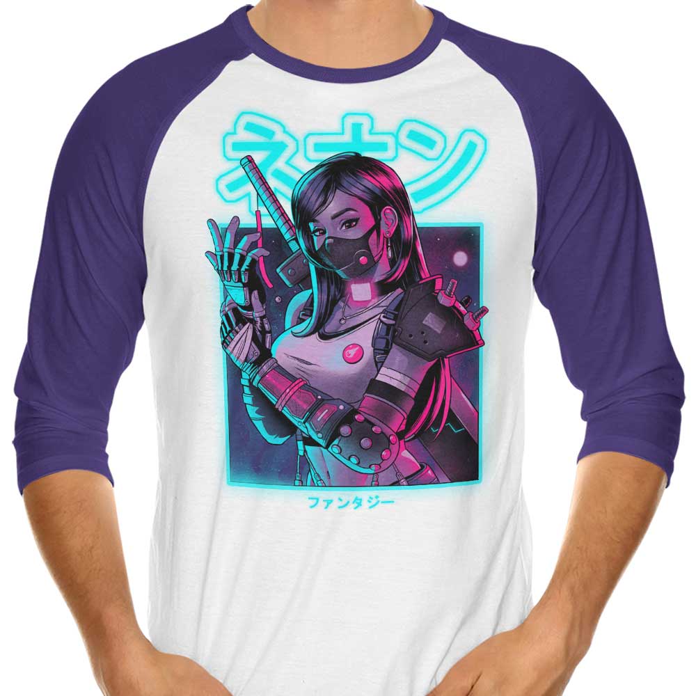 Bruno Mota's Neon Fantasy 3/4 Sleeve Raglan Stylish T-Shirt