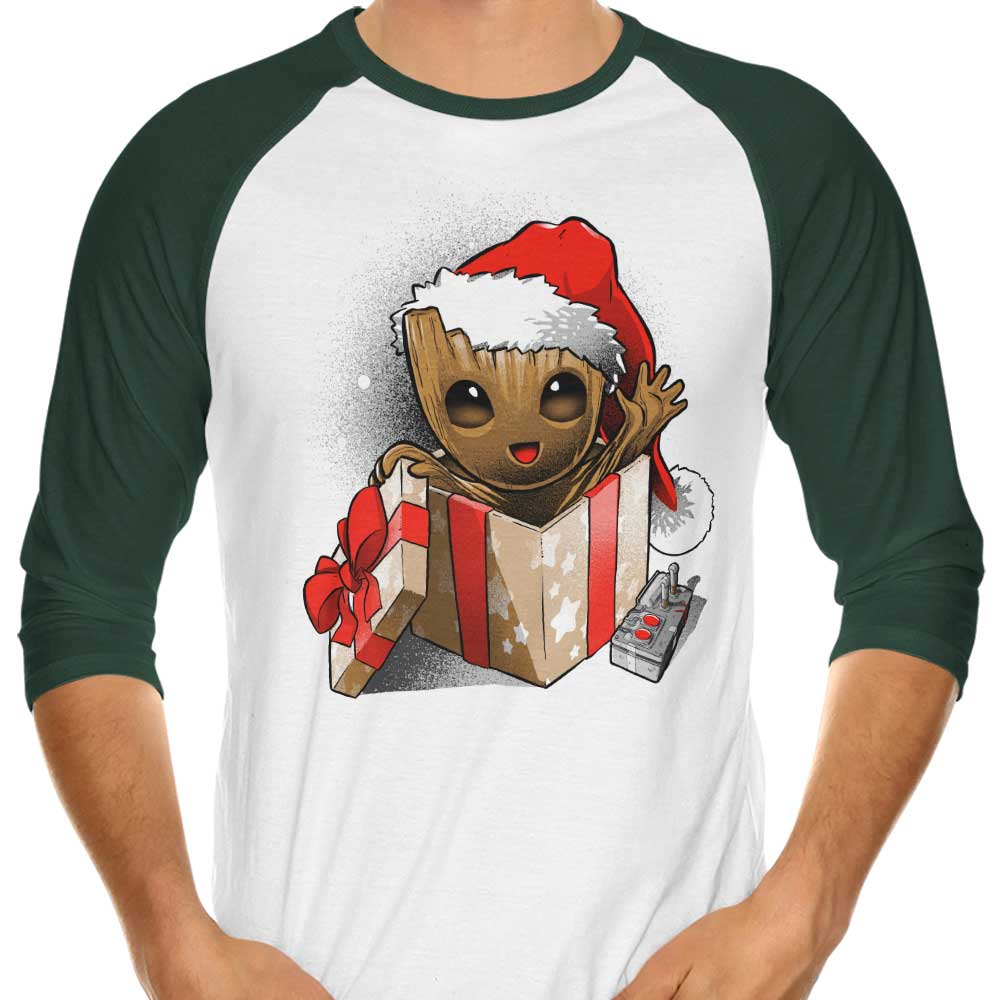 Alemaglia's 'I Am Christmas' 3/4 Sleeve Raglan Stylish T-Shirt