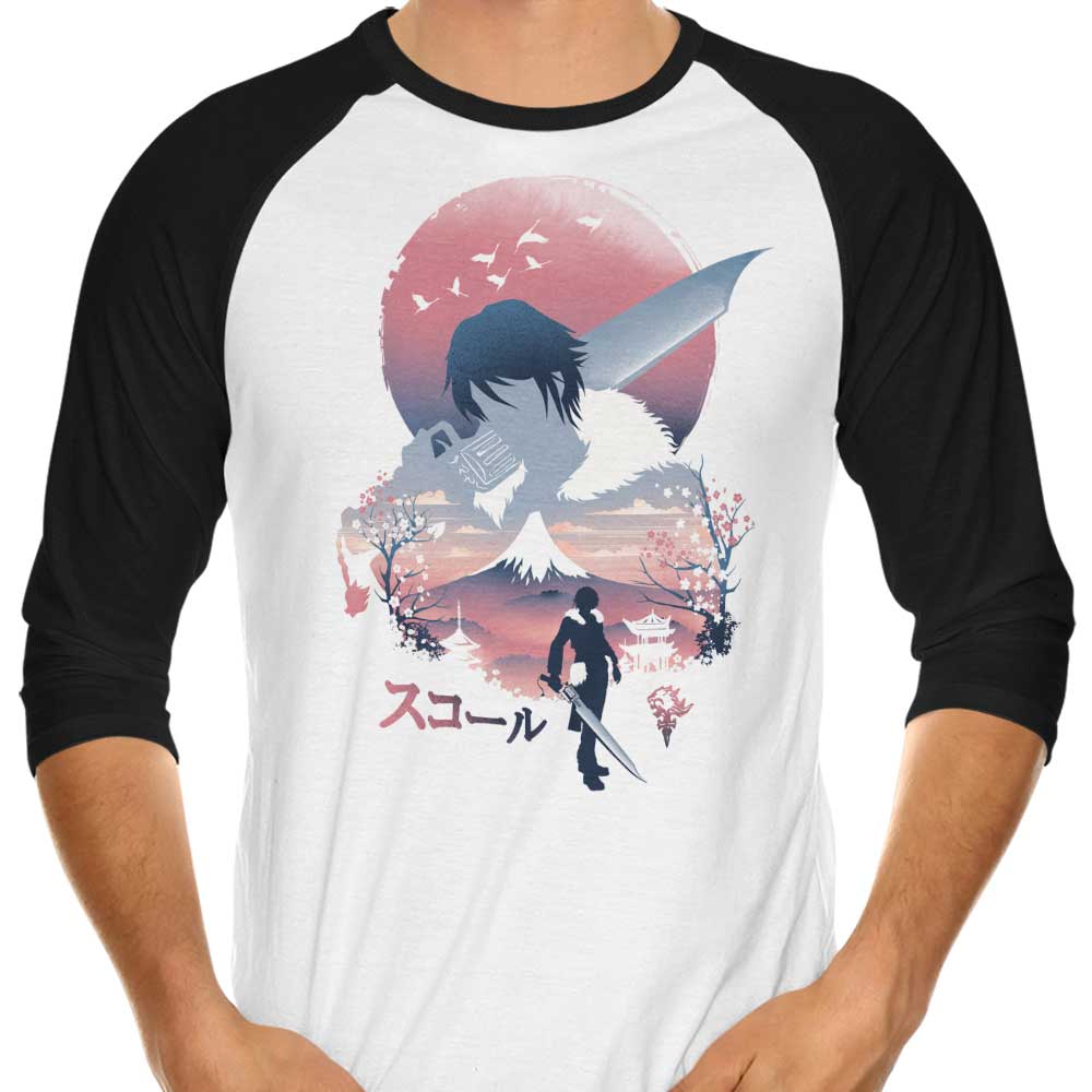 Dandingeroz Squall Ukiyo-e 3/4 Sleeve Stylish Raglan T-Shirt