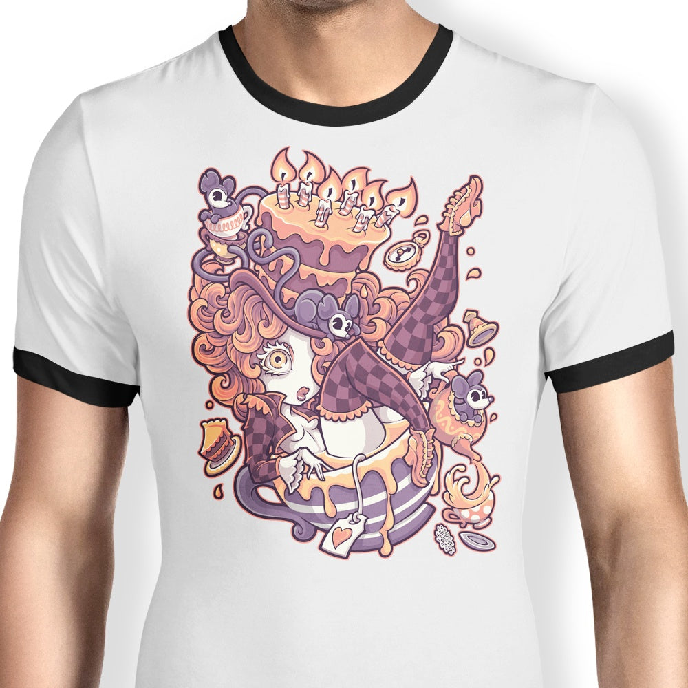 Jehsee's Merry Unbirthday Men's Ringer Style Cotton T-Shirt