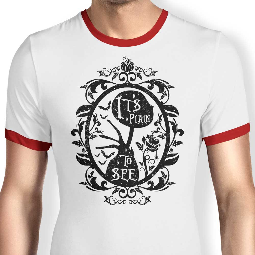 Jonathan Berger's Men's 100% Cotton Ringer T-Shirt - Plain to See