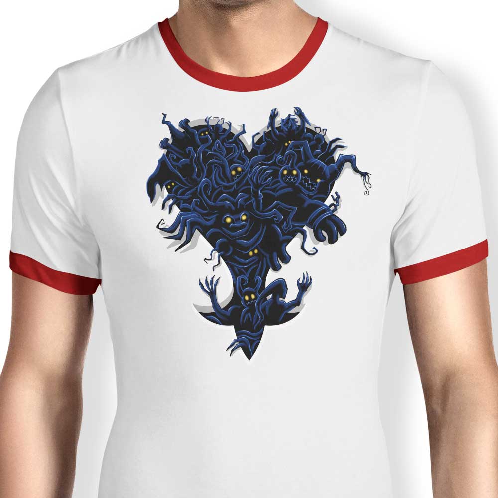 Steven Lefcourt's Heartless Men's 100% Cotton Ringer T-Shirt in S - 4XL Sizes