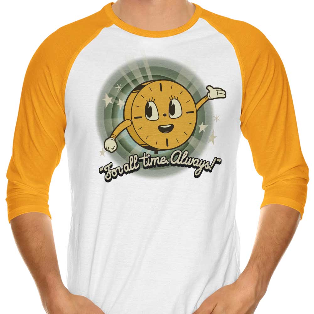 Harebrained's 'That's All The Time We Have' 3/4 Sleeve Raglan T-Shirt