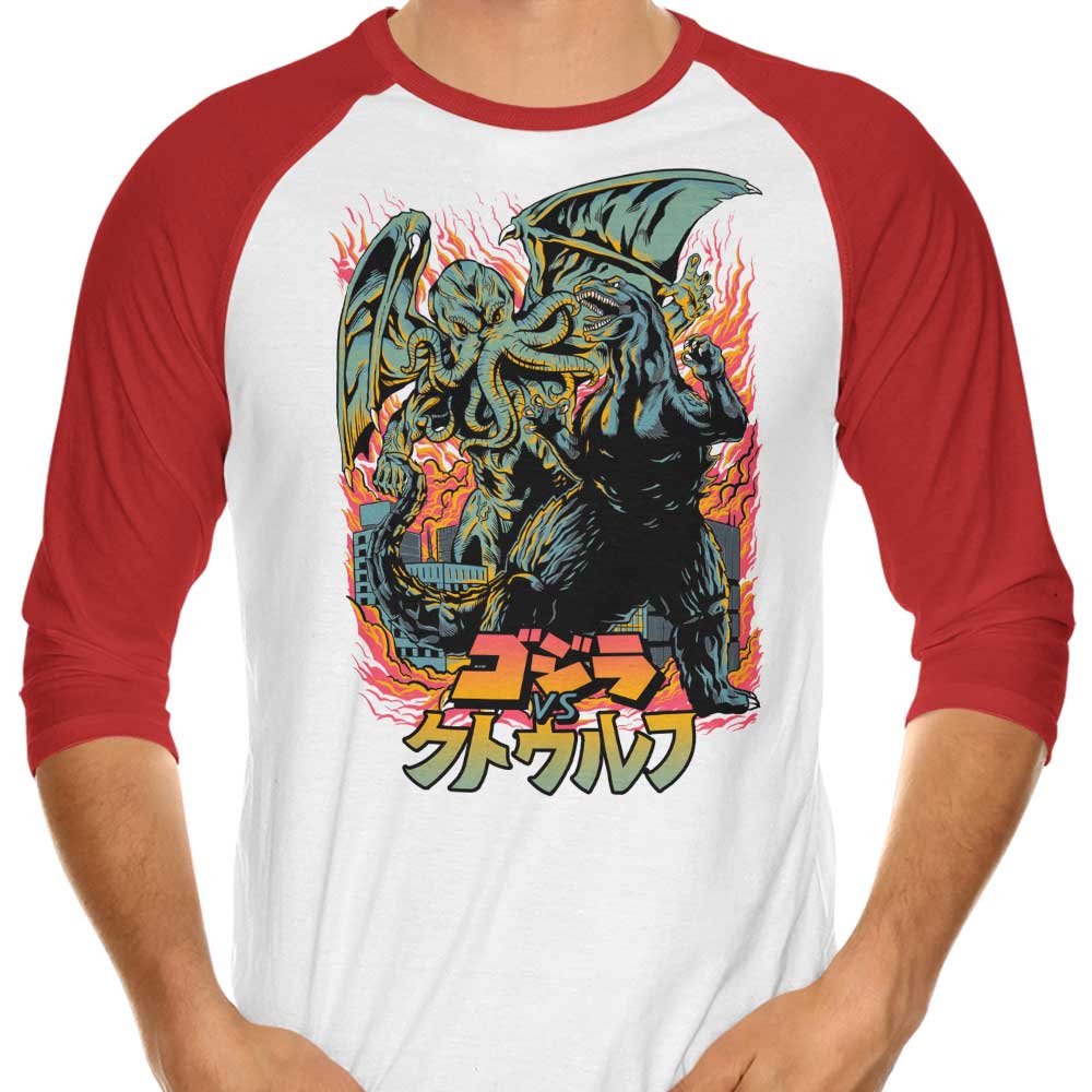 Clash of Gods Stylish 3/4 Sleeve Raglan Men's T-Shirt