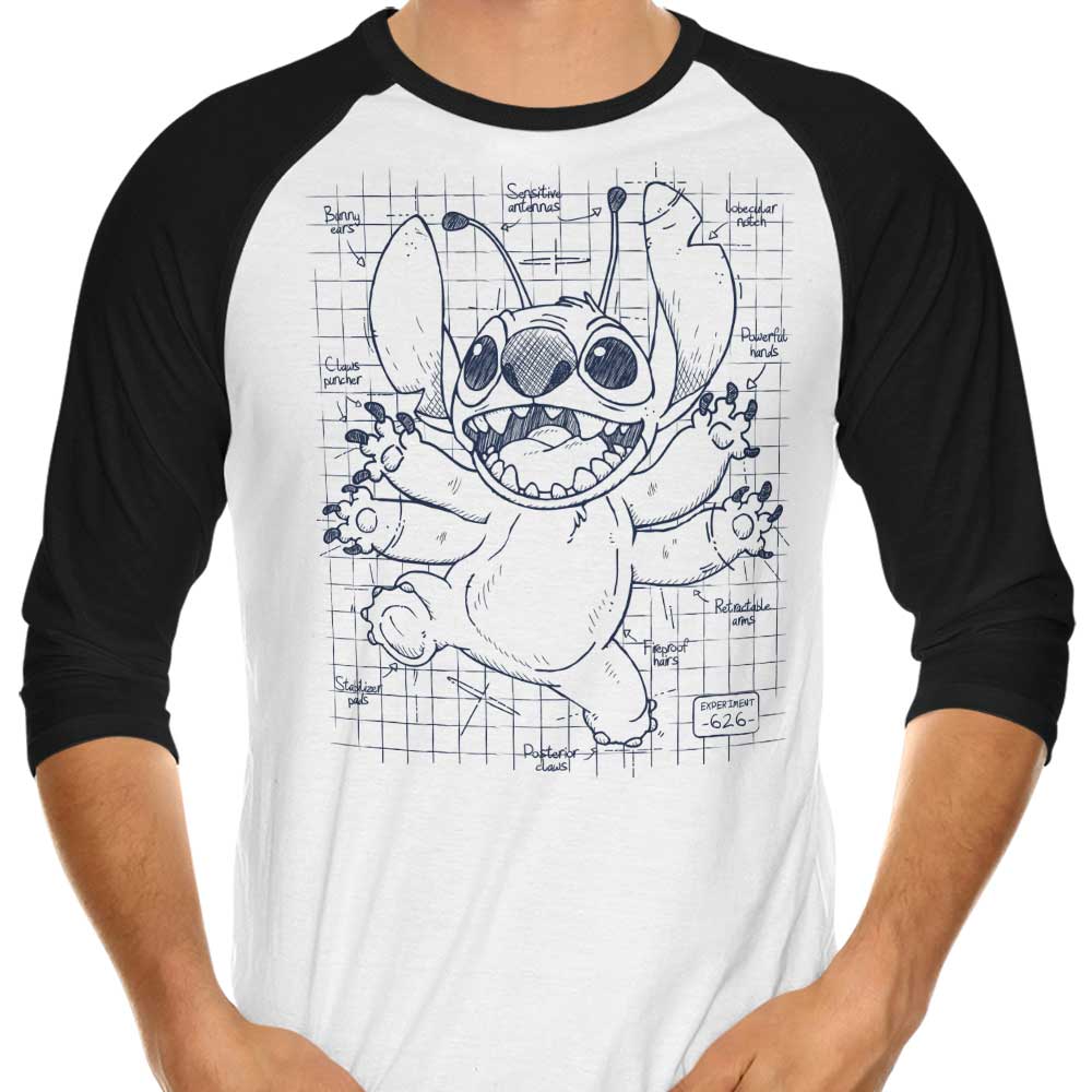 Le Duc's Experimental Plans 3/4 Sleeve Raglan Stylish T-Shirt