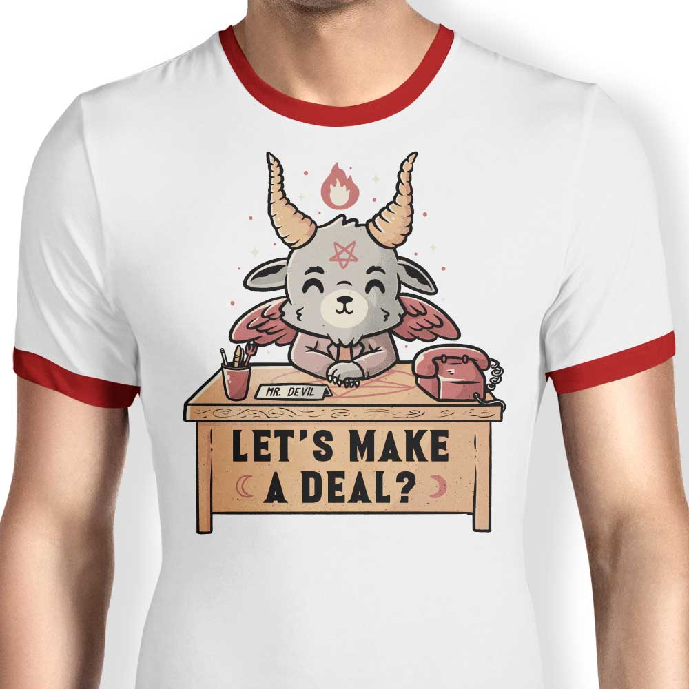Edu.ely's Let's Make a Deal - Stylish Men's Ringer T - Shirt in S to 4XL