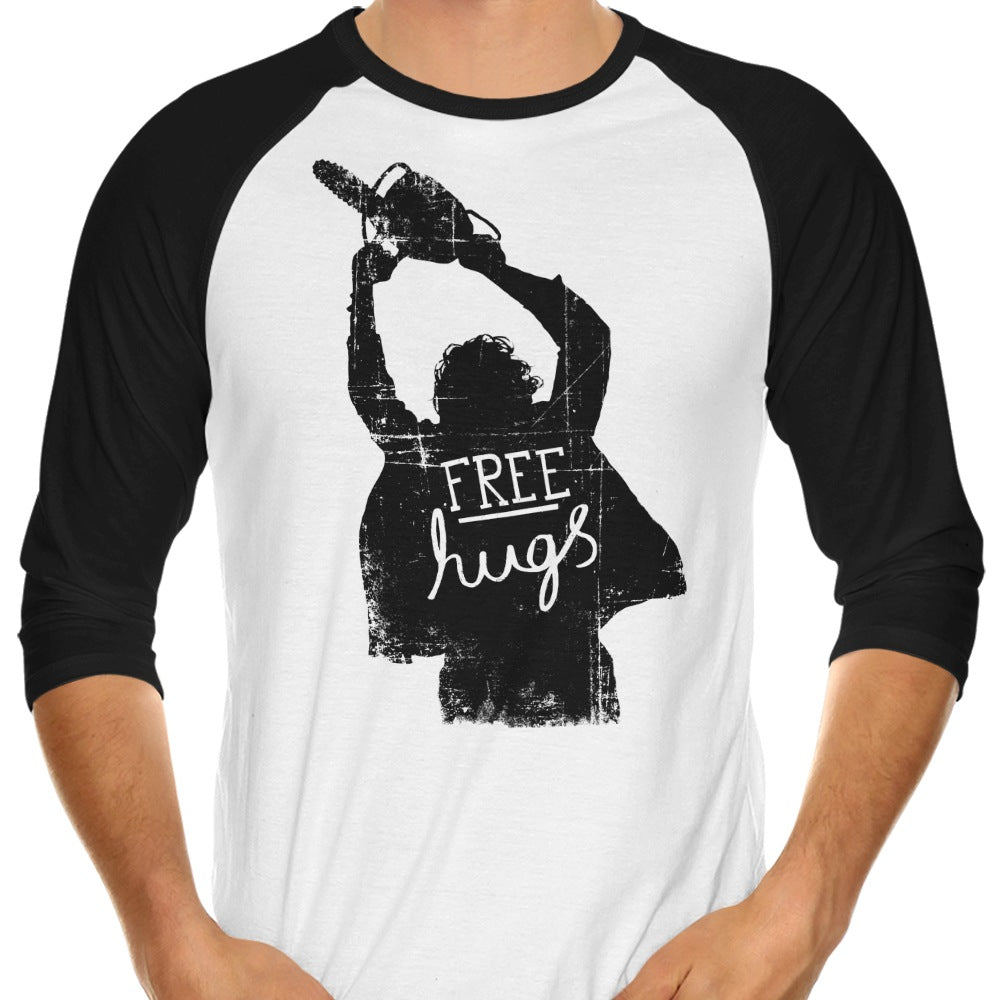 DinoMike's Free Hugs 3/4 Sleeve Stylish Raglan T-Shirt