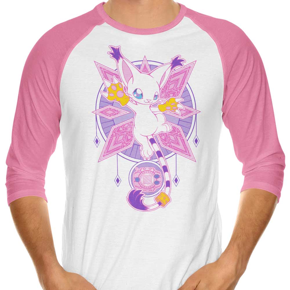 3/4 Sleeve Raglan T-Shirt - Crest of Light by Chocolate Raisin Fury