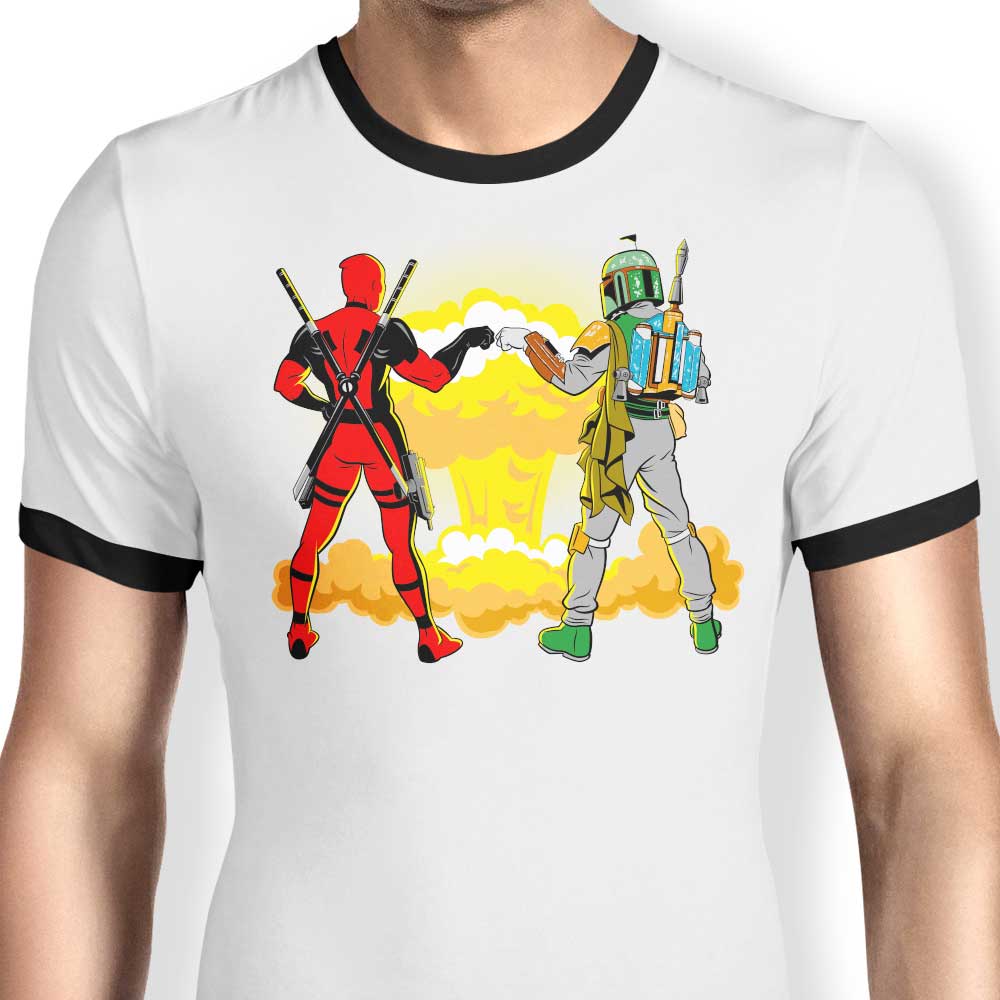 Epic Coinbox Tees Men's Ringer T-Shirt with Cool Bro Fist Design