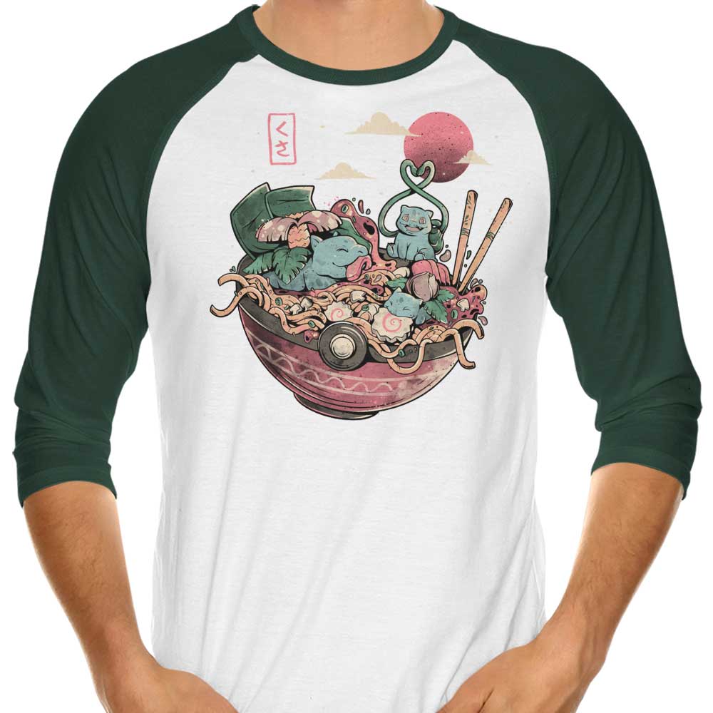 Arigatees 3/4 Sleeve Raglan Grass Bowl T-Shirt