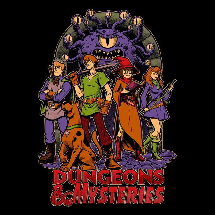 Dungeons and Mysteries Stylish 3/4 Sleeve Raglan Graphic T-Shirt for Fashion Enthusiasts