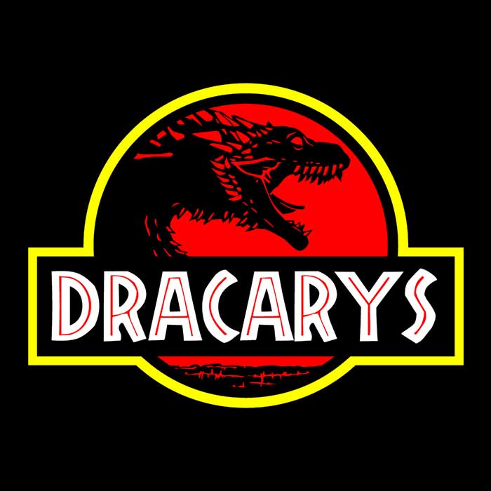 Dracarys Park Three - Quarter Sleeve Raglan Style T - Shirt by CoD Designs