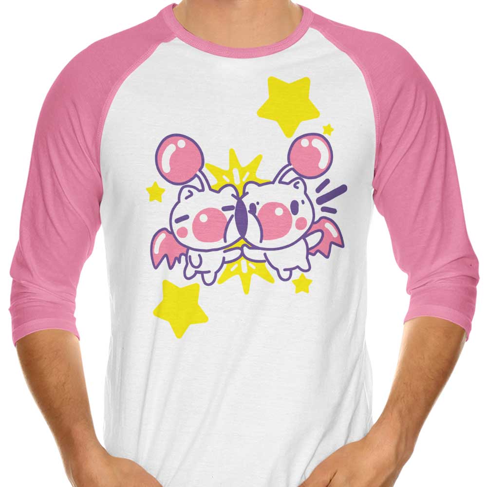 Stick Friends Three - Quarter Sleeve Raglan Style T - Shirt for Casual Wear