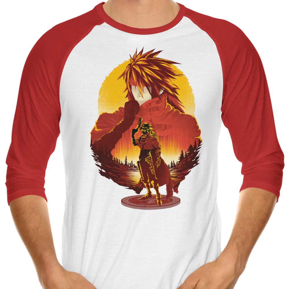 Hypertwenty Crimson Sunset Three - Quarter Sleeve Raglan Style T - Shirt for a Stylish Look