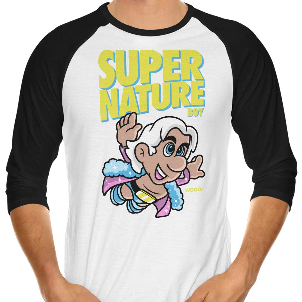 Super Nature Boy 3/4 Sleeve Stylish Raglan T - Shirt