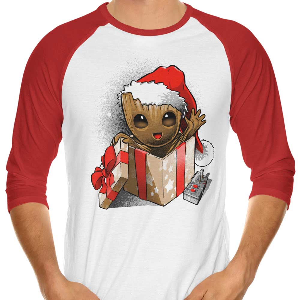 Alemaglia's 'I Am Christmas' 3/4 Sleeve Raglan Stylish T-Shirt