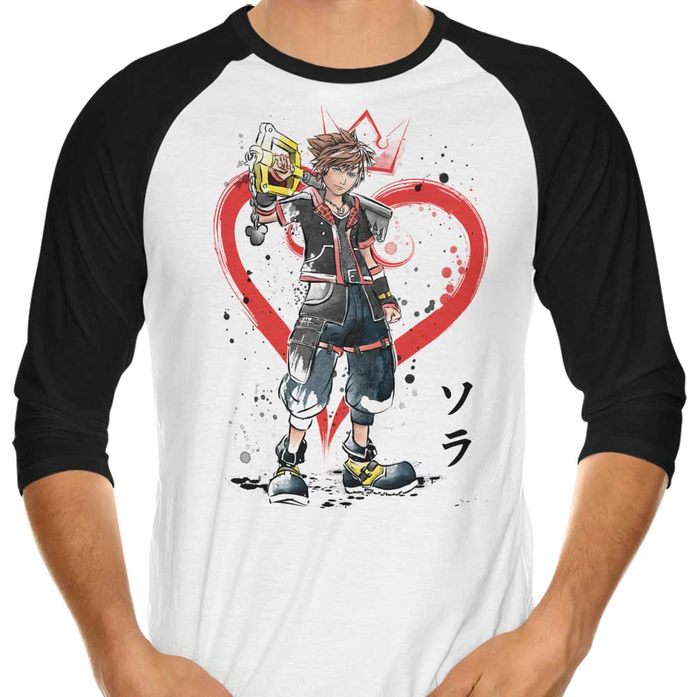 Watercolor Kingdom 3/4 Sleeve Raglan Style T-Shirt for Fashion Lovers