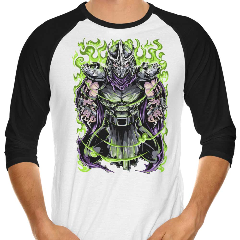 Shredded Power Men's 3/4 Sleeve Raglan Style T-Shirt for Workout Enthusiasts