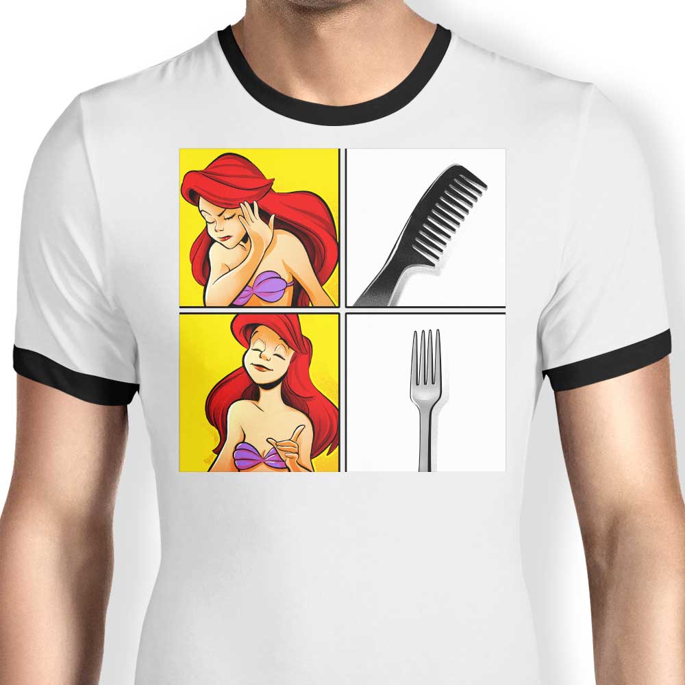 Alemaglia's Men's 100% Cotton Ringer T-Shirt - Mermaid Approved