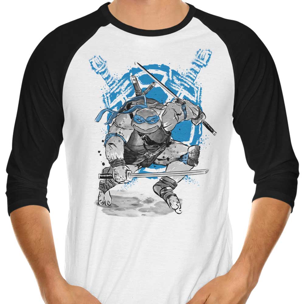 Dr. Monekers' Katanas Sumi-e 3/4 Sleeve Raglan Stylish T-Shirt