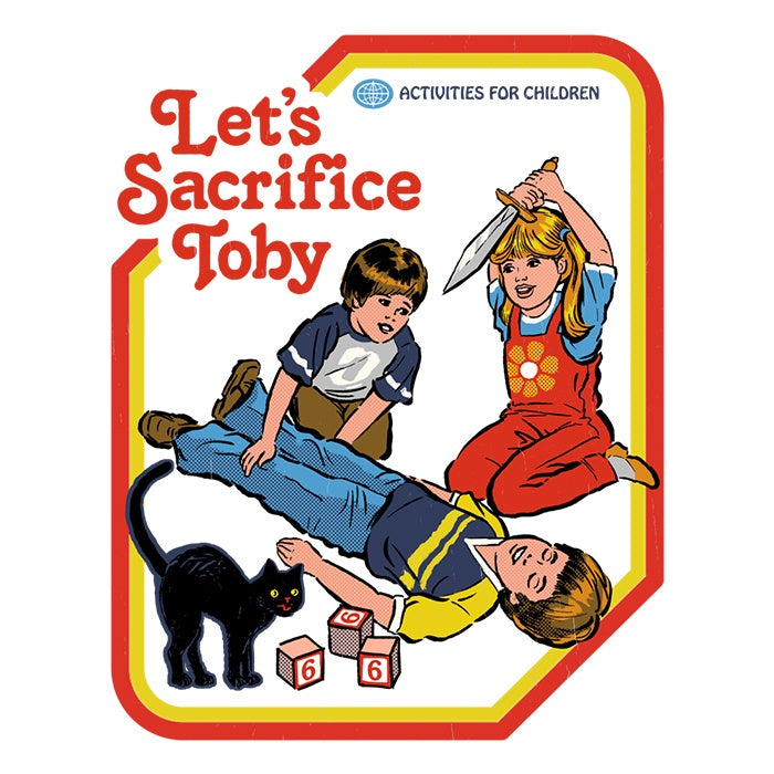 Steven Rhodes' 'Let's Sacrifice Toby' 3/4 Sleeve Raglan Stylish T-Shirt