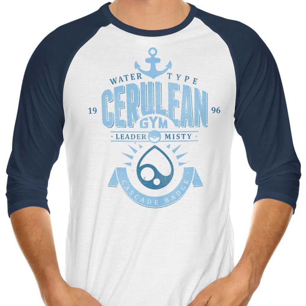 Stylish Azafran Cerulean City Gym 3/4 Sleeve Raglan T-Shirt