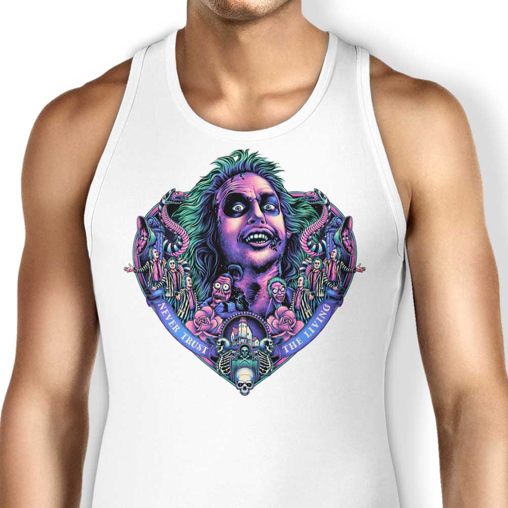 Glitchygorilla's Soft and Comfortable Ghost Groom Tank Tops for Men and Women