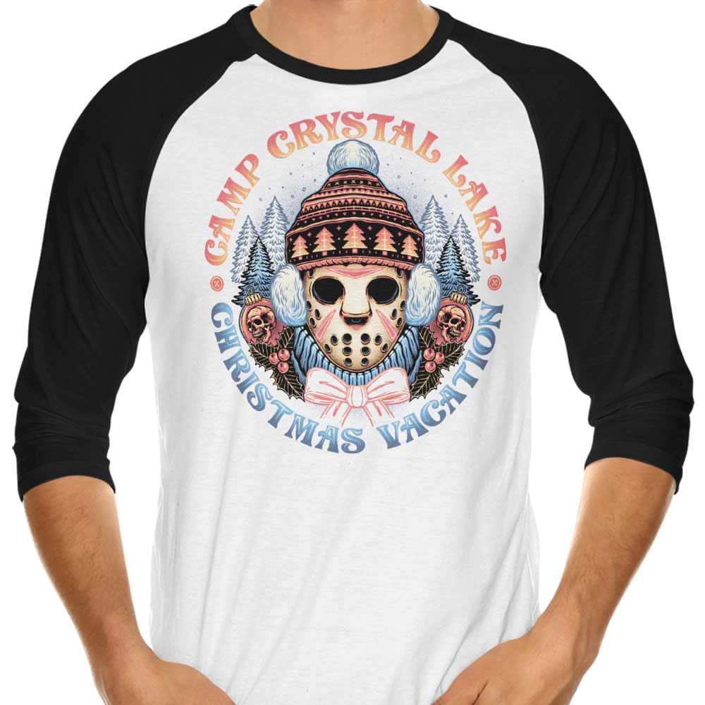 Momma Gorilla's Camp Christmas 3/4 Sleeve Raglan Style T-Shirt for a Festive Look