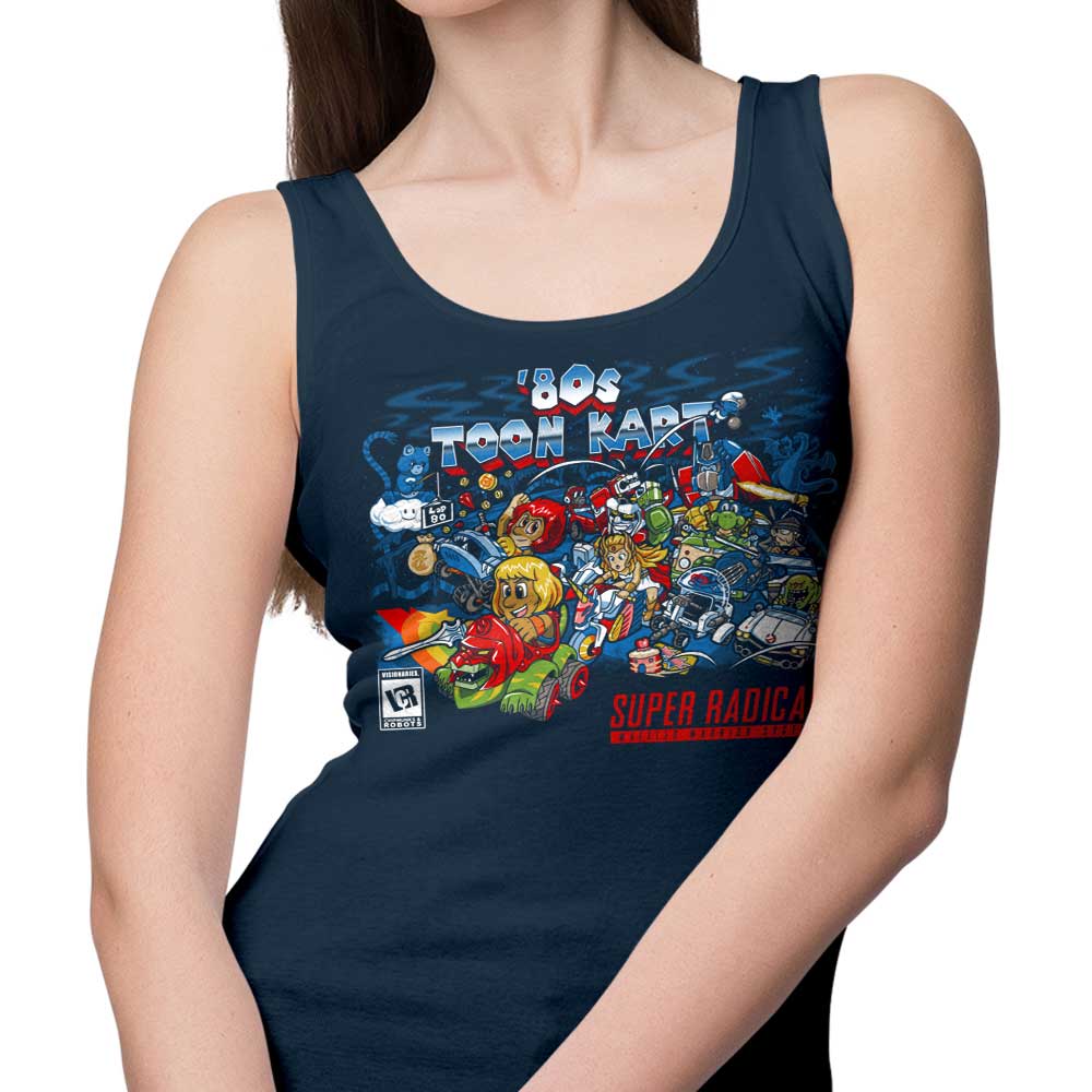 80s Cartoon Kart Themed Men's and Women's Unisex Tank Tops