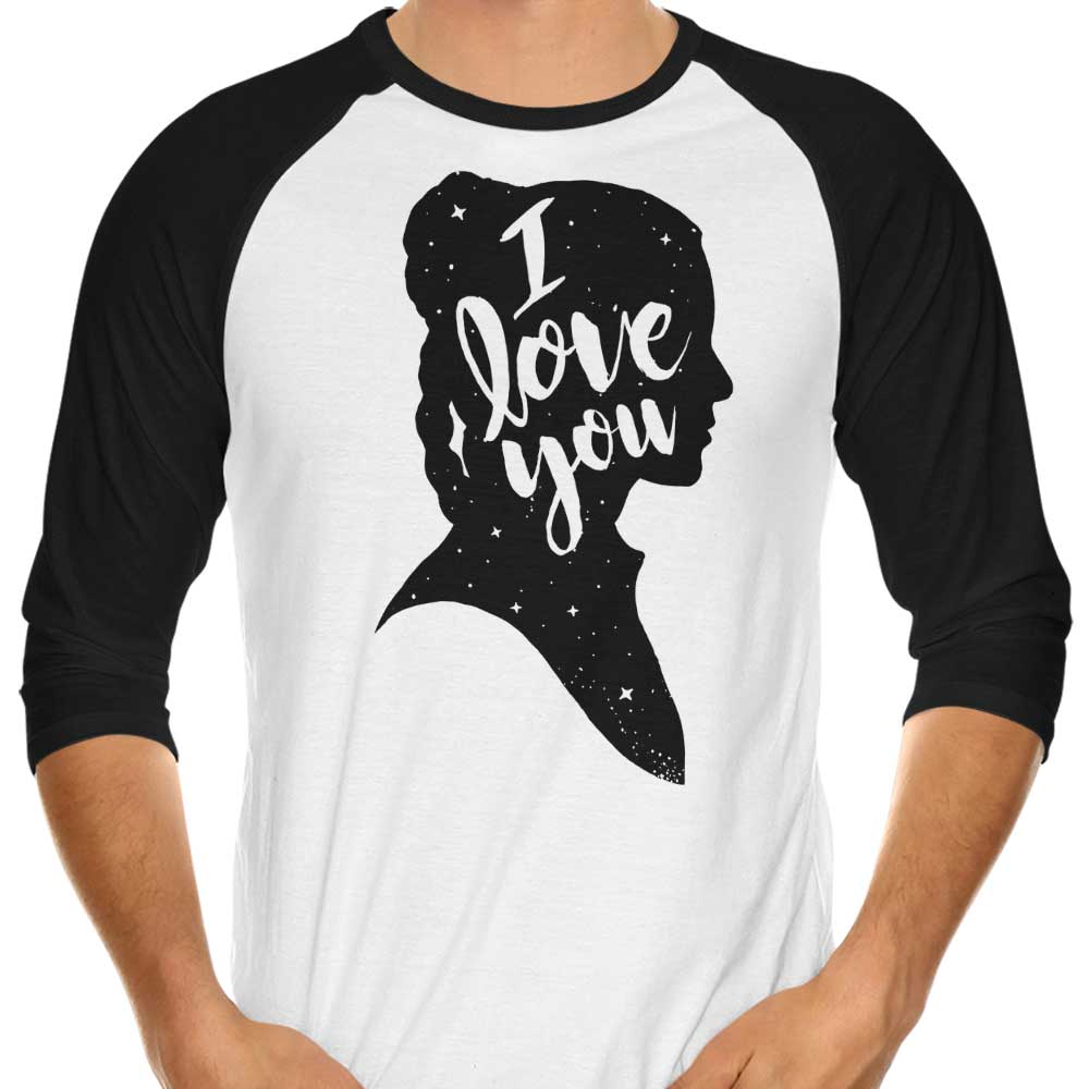 Adorable 3/4 Sleeve Raglan T-Shirt with 'I Love You' Print