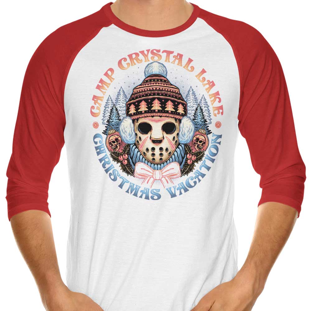 Momma Gorilla's Camp Christmas 3/4 Sleeve Raglan Style T-Shirt for a Festive Look