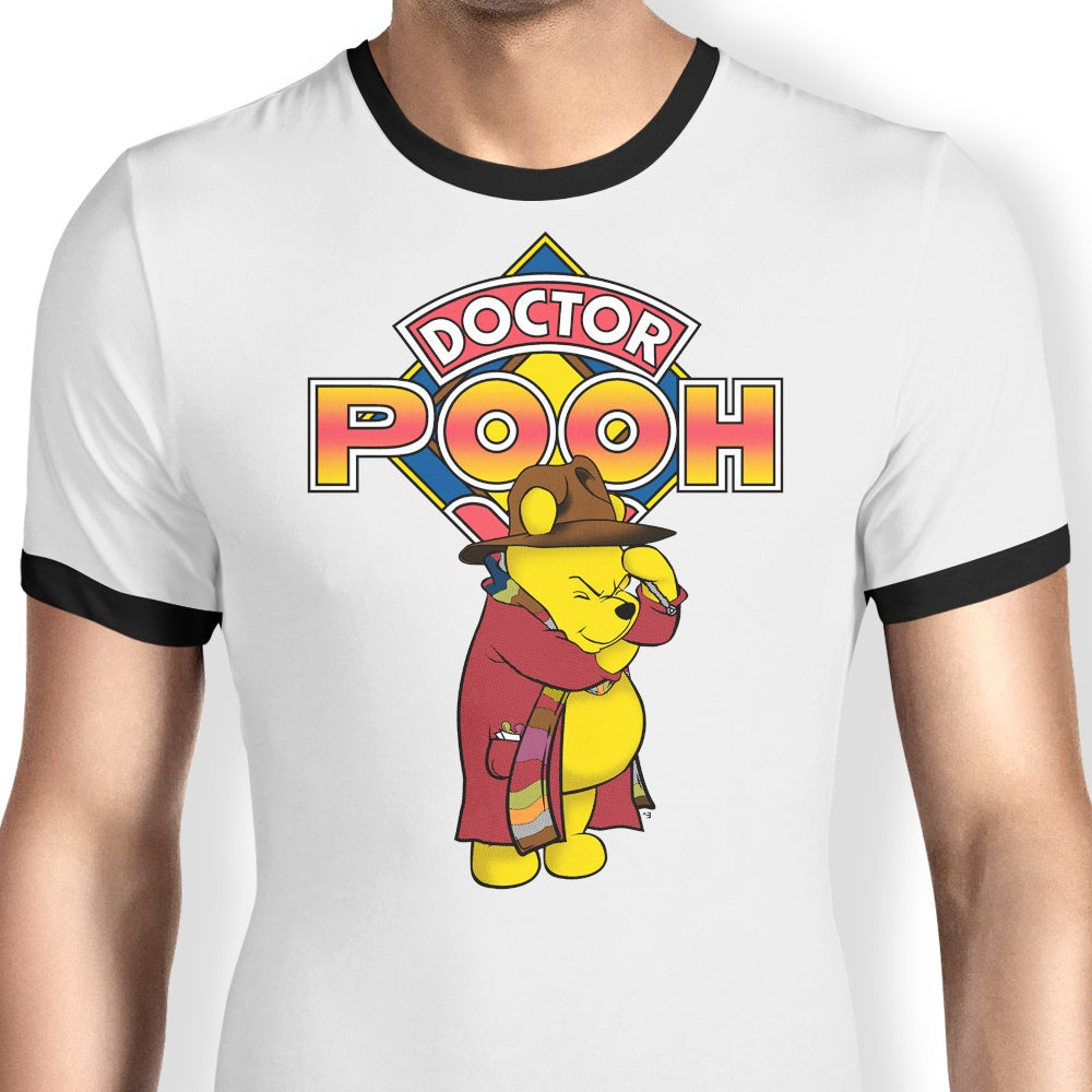 Doctor Pooh Men's Comfortable 100% Cotton Ringer T-Shirt