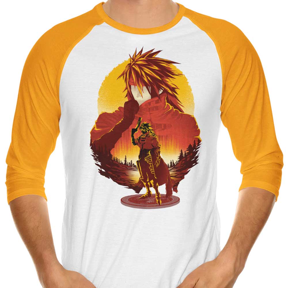 Hypertwenty Crimson Sunset Three - Quarter Sleeve Raglan Style T - Shirt for a Stylish Look