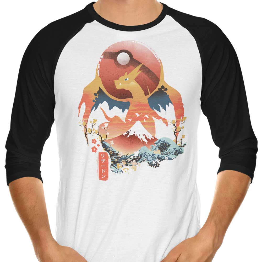Dandingeroz Ukiyo Fire 3/4 Sleeve Stylish Raglan T - Shirt