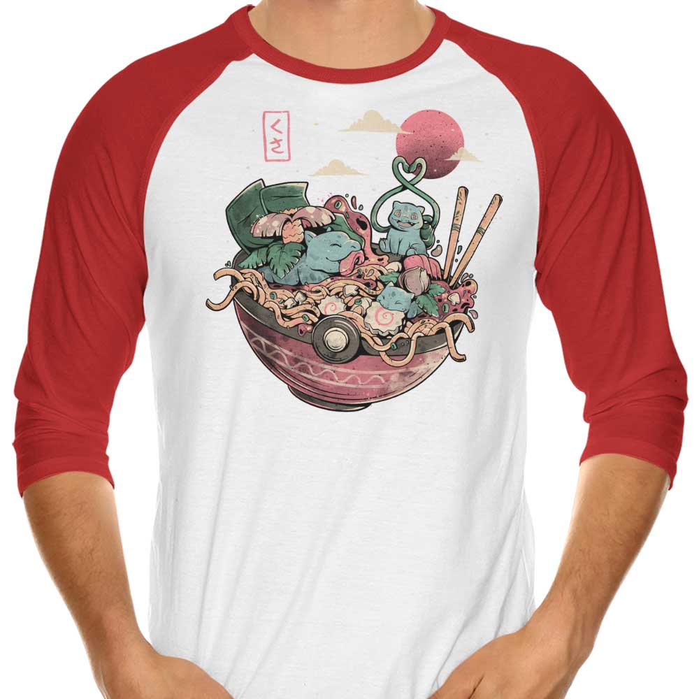 Arigatees 3/4 Sleeve Raglan Grass Bowl T-Shirt